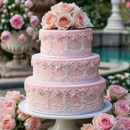 pink cake,wedding cake,wedding cakes,buttercream,a cake,pink roses,Conceptual Art,Fantasy,Fantasy 22