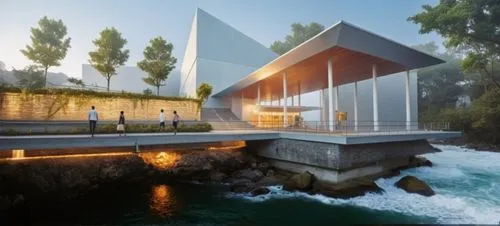 hydropower plant,hydropower,aqua studio,hydroelectricity,3d rendering,cubic house