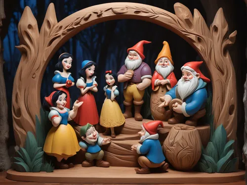 christmas crib figures,gnomes at table,scandia gnomes,gnomes,marzipan figures,nativity scene,the manger,carolers,wooden figures,elves,christmas manger,elves flight,fairytale characters,gnome and roulette table,nativity,wood carving,the pied piper of hamelin,miniature figures,carol singers,children's fairy tale,Conceptual Art,Fantasy,Fantasy 01