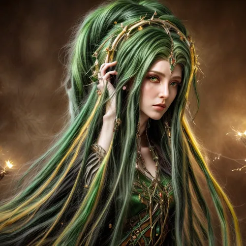 celtic queen,the enchantress,dryad,medusa,elven,medusa gorgon,rusalka,sorceress,fantasy art,fantasy portrait,priestess,anahata,faery,caerula,elven flower,gorgon,emerald,zodiac sign libra,celtic woman,