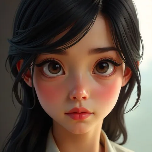 zhiyuan,digital painting,girl portrait,yumei,nanako,suri,Illustration,Realistic Fantasy,Realistic Fantasy 03