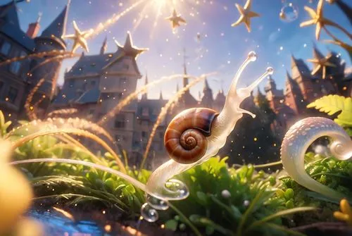 fairy world,3d fantasy,snail,snails,garden snail,fantasia,kawaii snails,spiral background,fantasy world,tangled,snails and slugs,magical adventure,clove garden,tomorrowland,fantasy city,magical,christmas banner,fairy tale,shanghai disney,christmas trailer,Anime,Anime,Cartoon