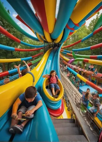 playground slide,white water inflatables,rides amp attractions,slide down,children's ride,shrimp slide,roller coaster,inflatable ring,coaster,children's playground,amusement park,tubular bell,amusement ride,water park,mosel loop,theme park,amusement,slide,wisconsin dells,hamster wheel,Art,Classical Oil Painting,Classical Oil Painting 37