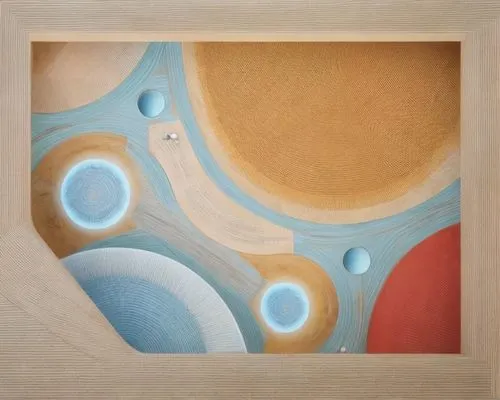 marble painting,abstract painting,pasmore,planetary system,framed paper,circle shape frame,Common,Common,None