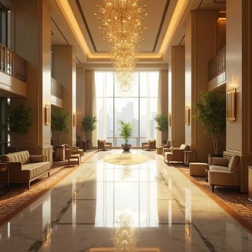 hotel lobby,lobby,rotana,luxury hotel,intercontinental,hotel hall,ballroom,luxury home interior,foyer,3d rendering,ballrooms,entrance hall,shangri,pan pacific hotel,sofitel,cochere,hallway,westin,interior decoration,habtoor,Photography,General,Realistic