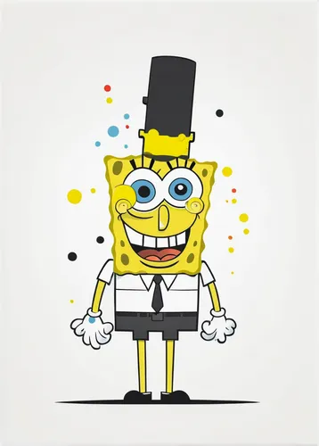 Design a minimalist SpongeBob SquarePants logo capturing the essence of the character.,sponge,sponge bob,house of sponge bob,pubg mascot,new year vector,sponges,yellow background,mayor,new year clipar