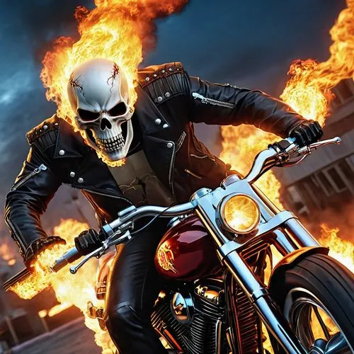 Ghost Rider (Marvel Comics) as a Suicide Squad Member,ghostriders,biker,skull racing,motorcyclist,crossbones,black motorcycle,panhead,bikers,motorcyle,motorcycling,motorcyling,motorcycle,motorbike,har