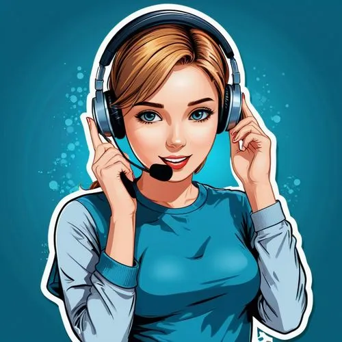 telephone operator,voicestream,skype logo,headset,skype icon,vector illustration,dispatcher,wireless headset,phonecall,switchboard operator,call center,telemarketing,phone icon,telegram icon,telesales,headset profile,shoutcast,podcaster,dialer,dialers,Unique,Design,Sticker