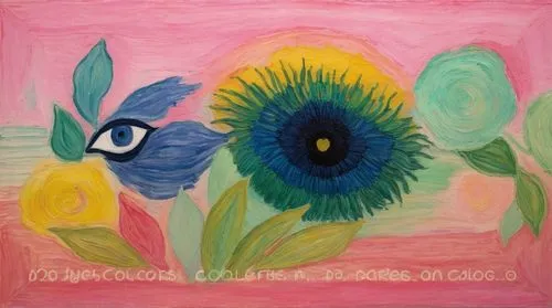 colores pasteles,arte,rosa,colores,acuarela,abstracto,ojo,a painting that looks like a bouquet and two flowers,flower painting,mousseau,dayflower,felt flower,floral composition,fauvism,Art,Artistic Pa