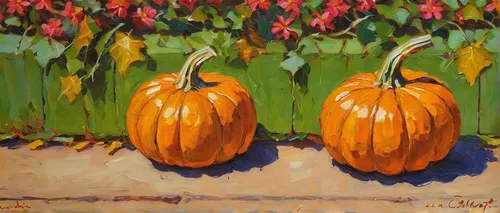 striped pumpkins,autumn pumpkins,pumpkins,decorative pumpkins,gourds,mini pumpkins,pumpkin heads,ornamental gourds,calabaza,pumpkin patch,decorative squashes,autumn still life,pumpkin autumn,halloween pumpkins,pumkins,scarlet gourd,orange tulips,jack-o-lanterns,jack-o'-lanterns,summer still-life,Art,Artistic Painting,Artistic Painting 04