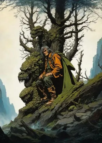 wrightson,corben,ploog,treebeard,fangorn,mcquarrie,hermits,druidic,dragonlance,druidism,greenslade,jrr tolkien,bisley,mignola,ent,elfquest,gotrek,frazetta,hereward,forest man