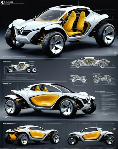 concept car,futuristic car,renault alpine,kryptarum-the bumble bee,opel record p1,3d car model,Unique,Design,Infographics