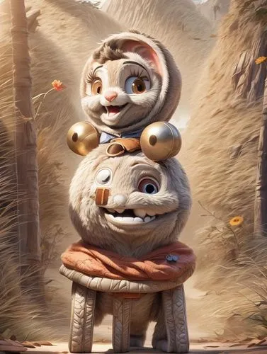 totem pole,madagascar,totem,io,scandia gnomes,et,sound studo,cgi,potato character,skylander giants,soy nut,atacama,totem animal,b3d,ventriloquist,guards of the canyon,kontroller,cinnamon rolls,nut snail,couple boy and girl owl