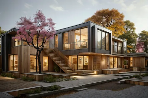 timber house,modern house,wooden house,eco-construction,3d rendering,new housing development,smart house,prefabricated buildings,smart home,wooden houses,modern architecture,mid century house,cubic ho