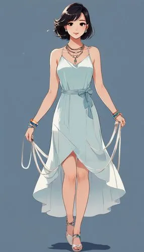 dressup,cheongsam,a girl in a dress,fashion vector,torn dress,togas,fubuki,yanmei,white winter dress,longmei,yumi,kuchel,hemline,hosoda,nightgown,country dress,dress,party dress,mei,rukia,Illustration,Japanese style,Japanese Style 06