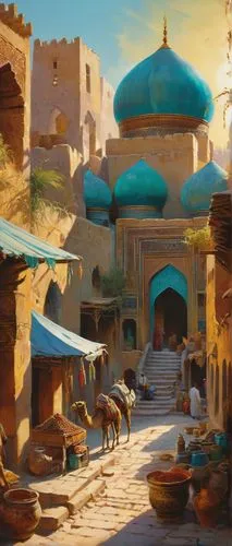 agrabah,kasbah,casbah,harran,souks,theed,souk,la kasbah,caravanserai,saliyah,ancient city,souq,caravanserais,karakas,riad,bazars,tagine,kashan,kanawa,tagines,Conceptual Art,Oil color,Oil Color 09