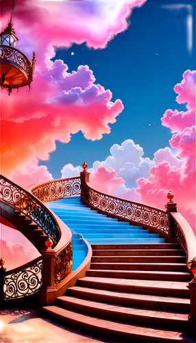 Dreamscape, surreal atmosphere, vibrant colors, swirling clouds, shimmering lights, ethereal mist, floating islands, staircases to nowhere, melting clocks, distorted perspectives, abstract shapes, glo