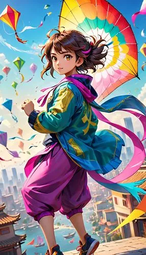 flying girl,hanbok,monsoon banner,anime japanese clothing,kite flyer,diwali banner,kite,little girl in wind,mukimono,sanya,asia,spring festival,mulan,kites,chinsuko,fly a kite,colorful background,osomatsu,vanessa (butterfly),japan,Anime,Anime,Cartoon