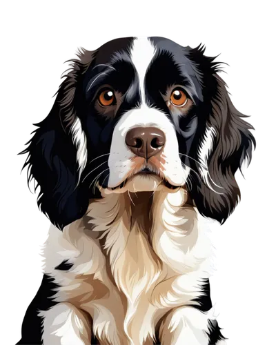 spaniel,cavalier king charles spaniel,cocker spaniel,spaniels,dog drawing,watercolor dog,pet portrait,landseer,dog illustration,hessel,cavalier,dubernard,spanners,animal portrait,short proboscis springer ear,digital painting,st bernard,lokportrait,custom portrait,barclay,Illustration,American Style,American Style 13