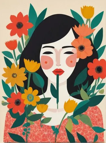 girl in flowers,flowerbox,flower and bird illustration,flower illustrative,summer flowers,floral doodles,retro flowers,girl in a wreath,flower illustration,flower box,flower animal,flower drawing,flower bed,flower girl,flowerbed,may flowers,summer flower,flowerpot,orange blossom,girl picking flowers,Illustration,Vector,Vector 08