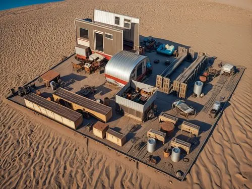 dunes house,cube stilt houses,outpost,cubic house,solar cell base,admer dune,research station,cube house,san dunes,inverted cottage,sandbox,semidesert,electrohome,cargo containers,cosmodrome,desert,sahara desert,voxels,sandbelt,voxel,Photography,General,Realistic