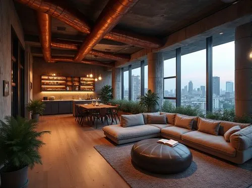 loft,living room,livingroom,penthouses,apartment lounge,roof terrace,sky apartment,modern living room,roof garden,roof landscape,great room,sitting room,lofts,modern decor,contemporary decor,modern room,beautiful home,roof top,interior design,interior modern design,Photography,General,Realistic