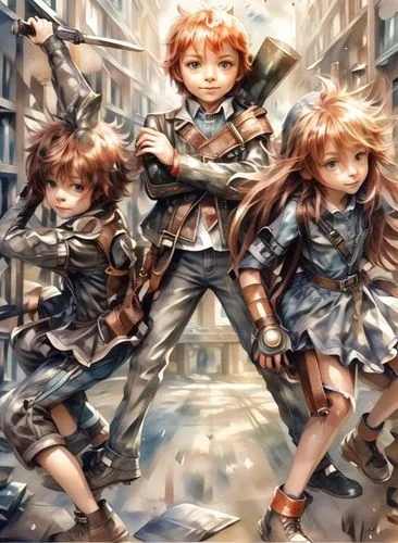 celicas,saiyuki,megatokyo,angels of the apocalypse,lion children,children of war