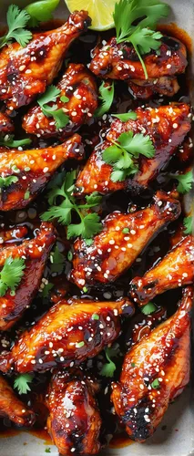 Recipe Ginger Sticky Chicken Wings,barbecued pork ribs,leaf ribs,char siu,barbecue chicken,galbi,chicken wings,pork ribs,dak galbi,spare ribs,teriyaki,ikan bakar,chili oil,fried aubergine,general tso'