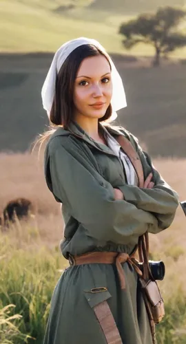 female doctor,female nurse,milkmaid,lady medic,folk costume,park ranger,in the field,girl in a historic way,nurse uniform,midwife,policewoman,medic,pilgrim,safari,goatherd,khaki,military officer,milit