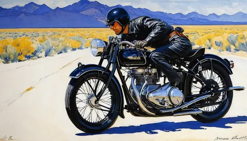 bonneville,motorcycle racer,harley-davidson,motorcyclist,motorcycles,motorcycling,motorcycle,motorcycle racing,grand prix motorcycle racing,triumph motor company,triumph,triumph roadster,motorbike,motorcycle drag racing,harley davidson,black motorcycle,cafe racer,david bates,old motorcycle,motorcycle tours,Conceptual Art,Oil color,Oil Color 08