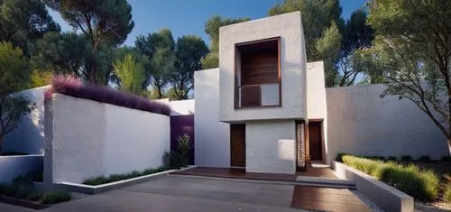 mahdavi,landscape design sydney,3d rendering,stucco wall,garden design sydney,cubic house,Photography,General,Cinematic