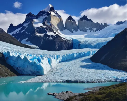 patagonia,torres del paine national park,torres del paine,glacial landform,chile,glaciers,gorner glacier,glacial,argentina,glacial melt,glacier tongue,the glacier,north of chile,antartica,glacier,glacial lake,glacier water,andes,view of the glacier,antarctic,Illustration,Abstract Fantasy,Abstract Fantasy 14