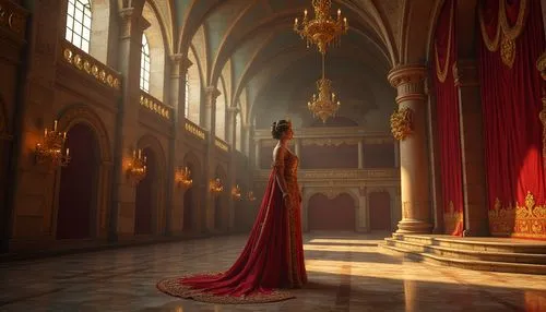 red gown,a floor-length dress,grandeur,regal,red cape,stately,vaganova,coronation,hall of the fallen,hrh,royal interior,ball gown,lady in red,the coronation,accolade,gown,volturi,monarchic,monarchical,ballgown,Photography,General,Realistic