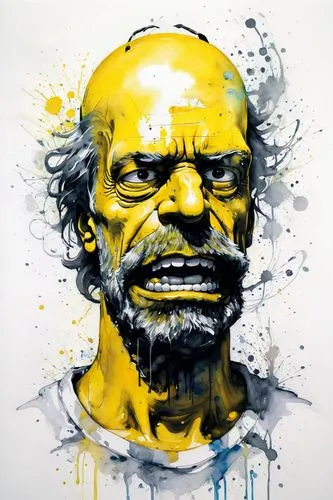 socrates,gollum,bapu,homer,gandhian,homerf,gandhi,pingali,zetsche,heihachi,digital painting,old man,gandhiji,gold paint stroke,digital art,tyrion,sai,effect pop art,kinski,murtaugh,Illustration,Paper based,Paper Based 20