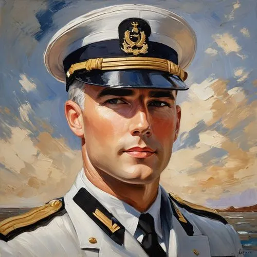 capitaine,marine,macarthur,commandant,leyendecker,lieutenant,Conceptual Art,Oil color,Oil Color 10