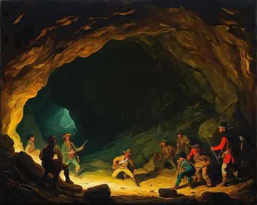 cave tour,pit cave,lava tube,caving,cave,lava cave,the limestone cave entrance,sea cave,gold mining,miners,sea caves,the blue caves,mining,chasm,cave on the water,speleothem,cave man,neanderthals,woman at the well,blue cave,Art,Classical Oil Painting,Classical Oil Painting 08