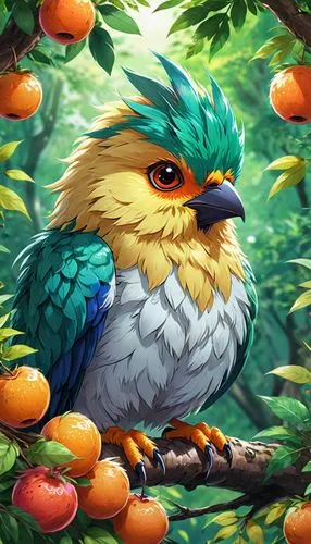 caique,pombo,bird illustration,tropical bird,bird robin,kanama,Illustration,Japanese style,Japanese Style 03