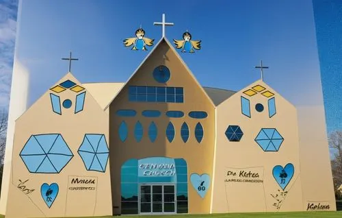 generate a modern church with this design,christ chapel,honeychurch,bible school,church religion,megachurch,eckankar,deus,church faith,catechetics,pcusa,unitarians,gesu,evangelismos,house of prayer,ar