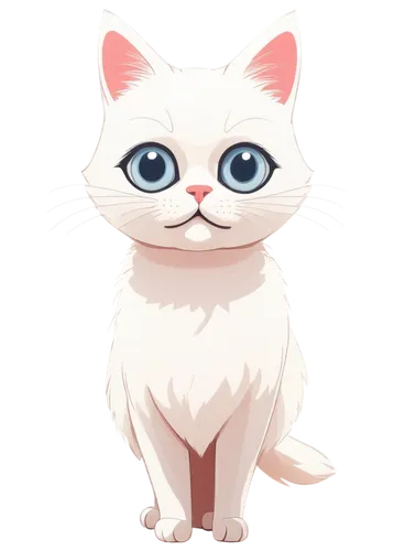 white cat,birman,siamese cat,cat vector,ragdoll,cartoon cat,breed cat,drawing cat,cute cat,turkish van,cat with blue eyes,blue eyes cat,cat child,cat kawaii,siamese,felidae,japanese bobtail,doll cat,pink cat,little cat,Illustration,American Style,American Style 09