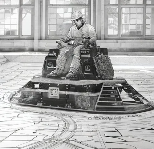 floor fountain,gnome and roulette table,wheelchair curling,ironworker,theodolite,sculptor ed elliott,manhole,under ground hydrant,construction set,parcheesi,mozart fountain,scale model,model train fig