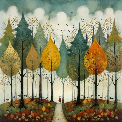 autumn walk,autumn landscape,autumn idyll,autumn icon,autumn forest,the autumn,carol colman,autumn trees,girl with tree,autumn day,autumn tree,fall landscape,autumn background,late autumn,autumn scenery,autumn,one autumn afternoon,autumn leaves,in the autumn,birch forest,Art,Artistic Painting,Artistic Painting 49