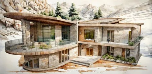 cubic house,fallingwater,inverted cottage,snowhotel,avoriaz,earthship,cube stilt houses,winter house,3d rendering,timber house,renderings,house in mountains,snow house,house in the mountains,mountain hut,tree house hotel,arkitekter,the cabin in the mountains,mountain huts,dunes house