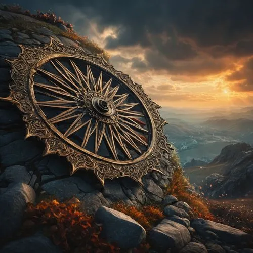 rim of wheel,ships wheel,ship's wheel,sun dial,wagon wheel,irminsul,golden wreath,ithilien,dinorwic,tarkus,fantasy picture,cog wheel,waterwheel,westeros,old wooden wheel,treadwheel,jrr tolkien,wind rose,gondor,erebor,Photography,General,Fantasy