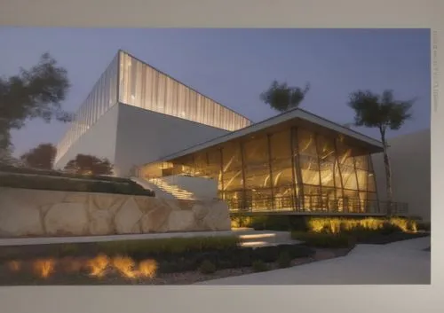 a building that has been lit up at night,dead sea scrolls,christ chapel,deyoung,skirball,soumaya museum,disney hall,Photography,Artistic Photography,Artistic Photography 04