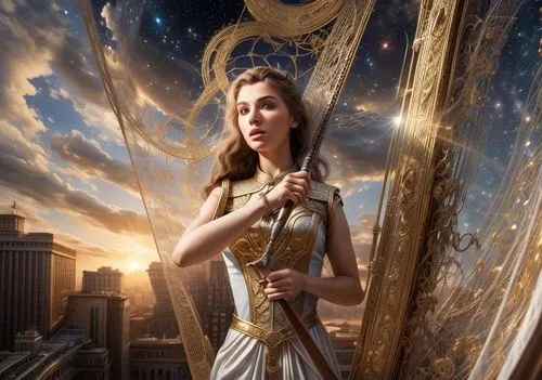 angel playing the harp,fantasy picture,fantasy art,frigga,photo manipulation,athena