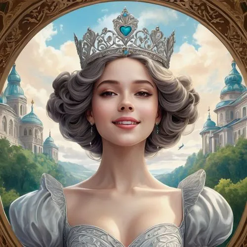 principessa,tiara,cinderella,princess sofia,fantasy portrait,esmeralda,Illustration,Retro,Retro 08