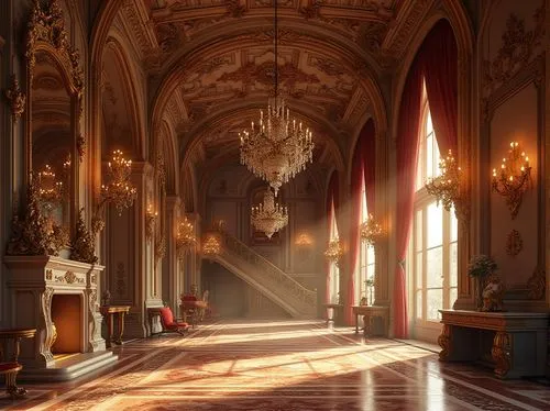 ornate room,versailles,royal interior,enfilade,baroque,ballroom,europe palace,hallway,grandeur,baccarat,ritzau,chambre,venaria,louvre,corridor,residenz,empty interior,mikhailovsky,palaces,victorian room,Photography,General,Realistic