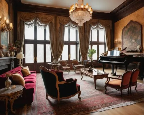 parlor,ornate room,royal interior,casa fuster hotel,grand piano,ritzau,sitting room,steinway,foyer,steinways,great room,driehaus,victorian room,villa balbianello,piano bar,interior decor,villa cortine palace,biedermeier,the piano,venice italy gritti palace,Art,Artistic Painting,Artistic Painting 22