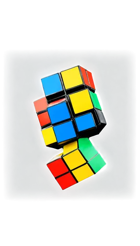 Rubik's Cube, transparent background, colorful stickers, rotating, 3D perspective, detailed texture, reflective surface, soft focus, warm lighting, slight shadow, centered composition, macro shot.,rub