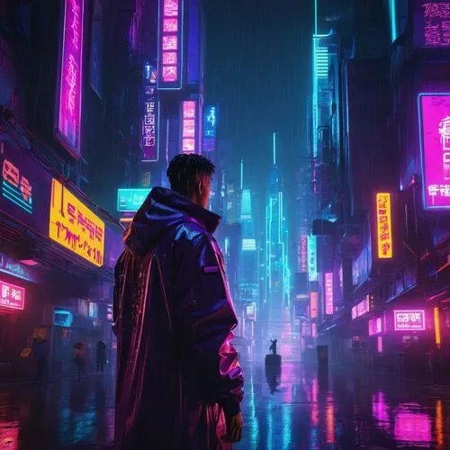 cyberpunk,bladerunner,cybercity,metropolis,noir,mongkok,synthetic,shanghai,fantasy city,cityscape,tokyo city,futuristic,shinjuku,tokyo,kabukiman,synth,kowloon,kaidan,ultraviolet,colorful city,Conceptual Art,Sci-Fi,Sci-Fi 26